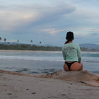 Ladies Performance Snook Gyotaku L/S - Seafoam