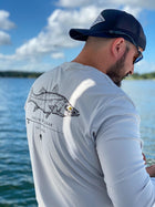 Performance Snook Gyotaku L/S - Lt. Grey