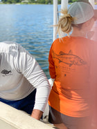 Performance Snook Gyotaku L/S - Rusty Orange