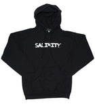 Salinity Gear Florida Native Flag hoodie. Black pull over hoodie with screen printed full color Florida Native Flag design on the back and a white Salinity Gear logo on the front.