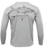 Performance Snook Gyotaku L/S - Lt. Grey