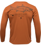 Performance Snook Gyotaku L/S - Rusty Orange