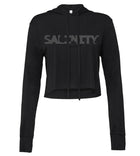 Ladies Salinity Logo Crop Hoodie