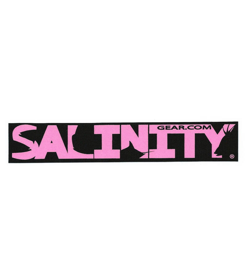 Salinity Logo sticker Black and Pink with UV protective coating
