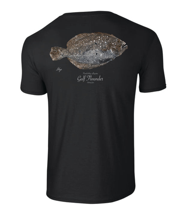 Greg Aragon Flounder Gyotaku Premium Short Sleeve