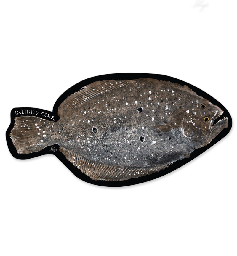 Flounder Gyotaku Sticker