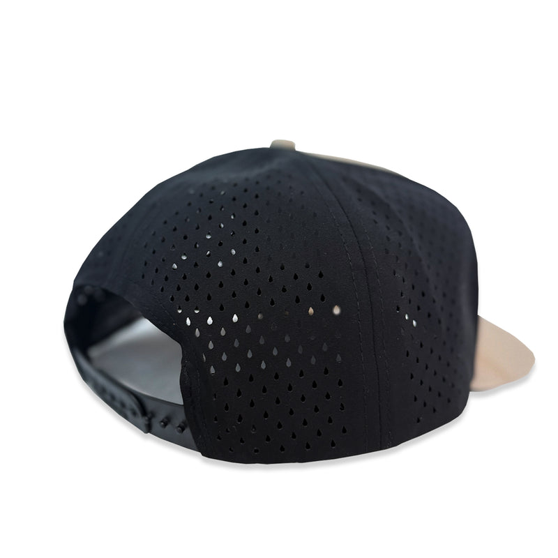 Cubera Snapper 7 Panel Patch 1010 Performance Hat-Tan/Black