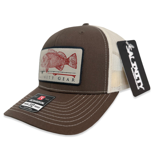 Cubera Snapper Patch Hat-Brown/Cream