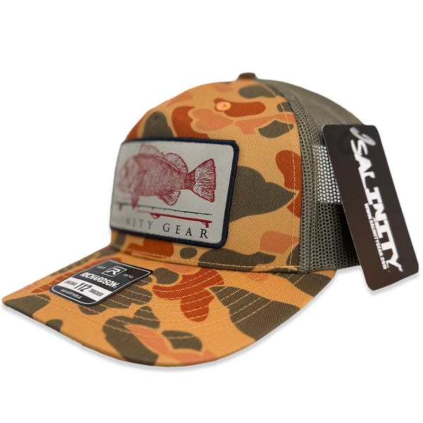 Cubera Snapper Patch Hat-Sienna Duck Camo/Loden