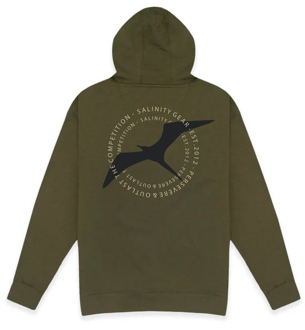 Salinity Frigate Premium Mid-weight Pullover Hoodie - Military Green