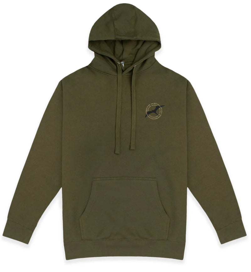 Salinity Frigate Premium Mid-weight Pullover Hoodie - Military Green