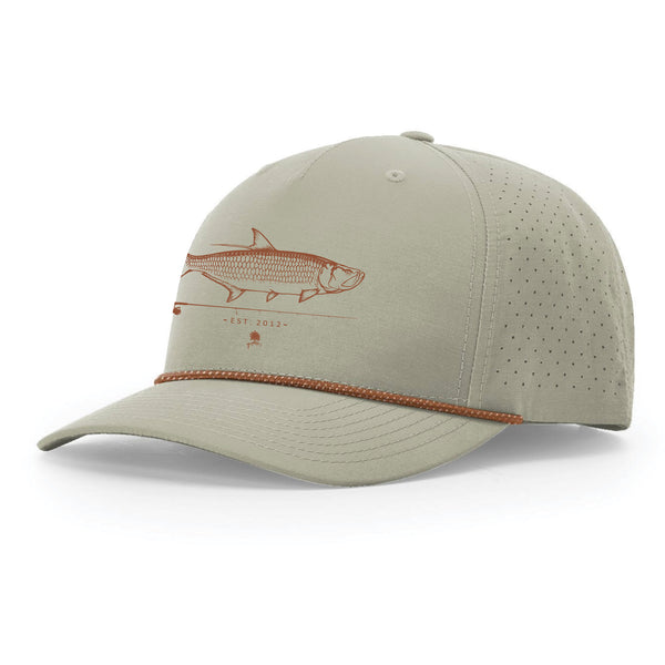 Tarpon Performance Rope Hat - Grey/Brown – Salinity Gear LLC