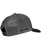 Salinity Gear Grouper Mesh Snap Back black and grey. Snapback mesh back Richardson trucker hat with embroidered grouper.