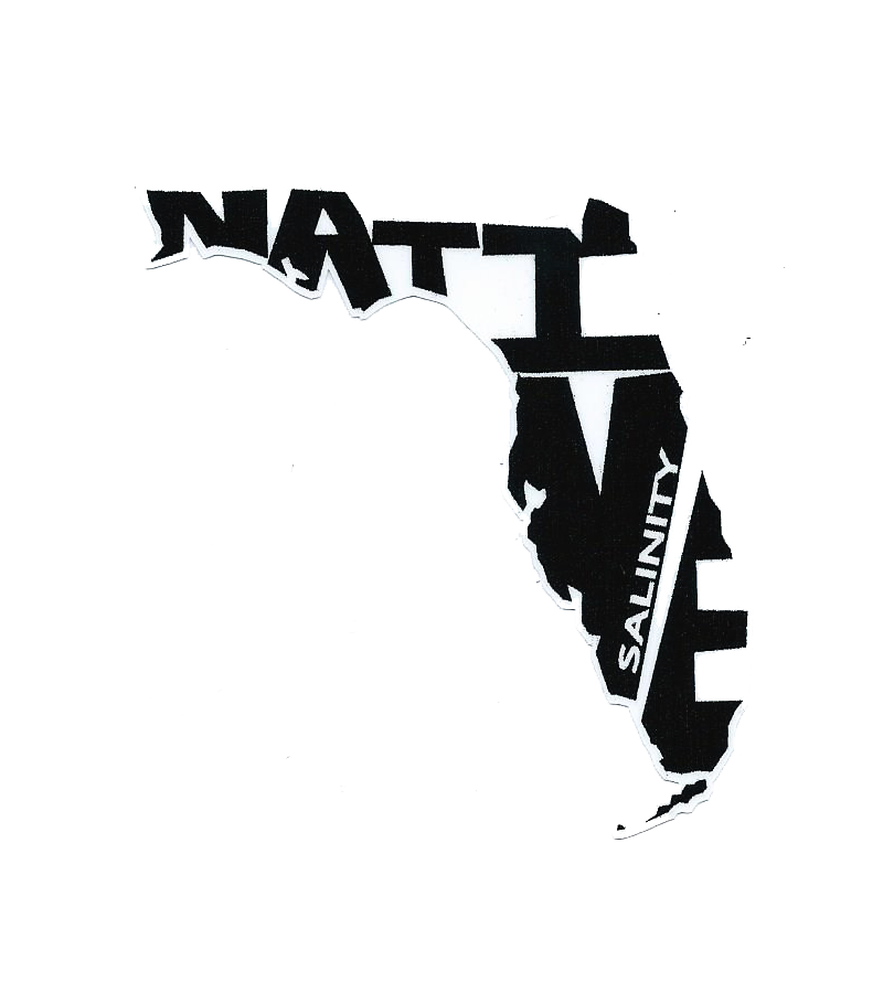 Florida Native sticker size 2.5" X 3" inches (ideal for back of phones)