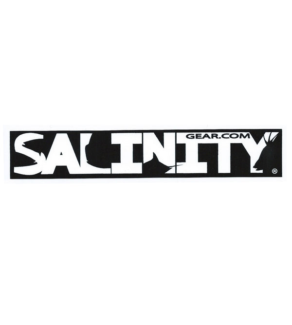 Salinity Logo sticker Black and White with UV protective coating