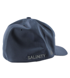 Salinity Gear performance frigate hat. Blue Flexfit delta hat available in s/m and l/xl