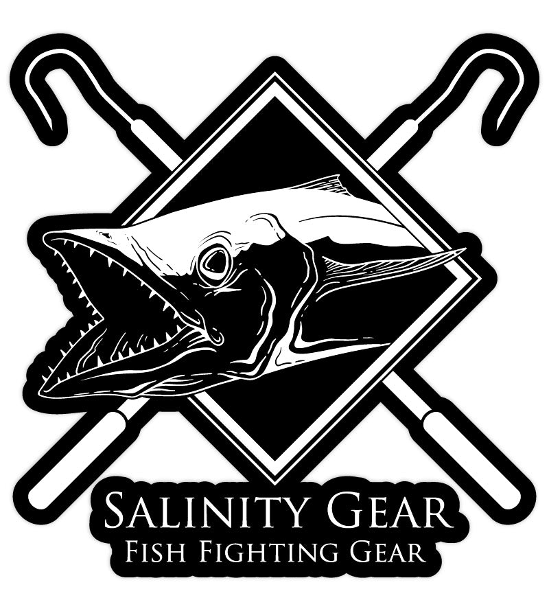 Salinity Gear Kingfish Sticker - Fish Fighting Gear vinyl sticker with UV coating