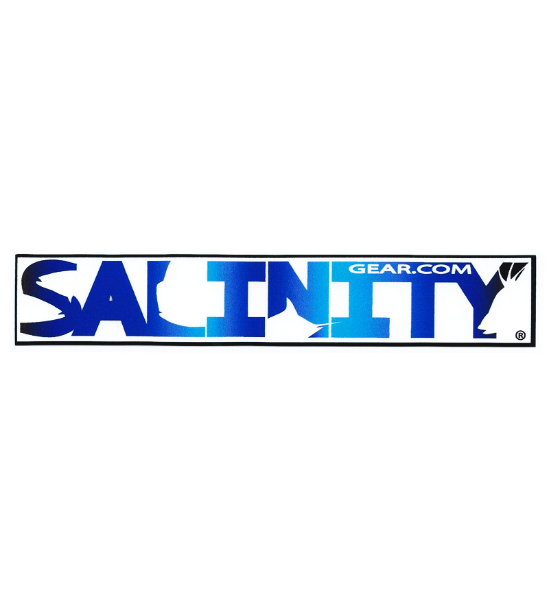 Salinity Blue Water Logo sticker with UV protective coating