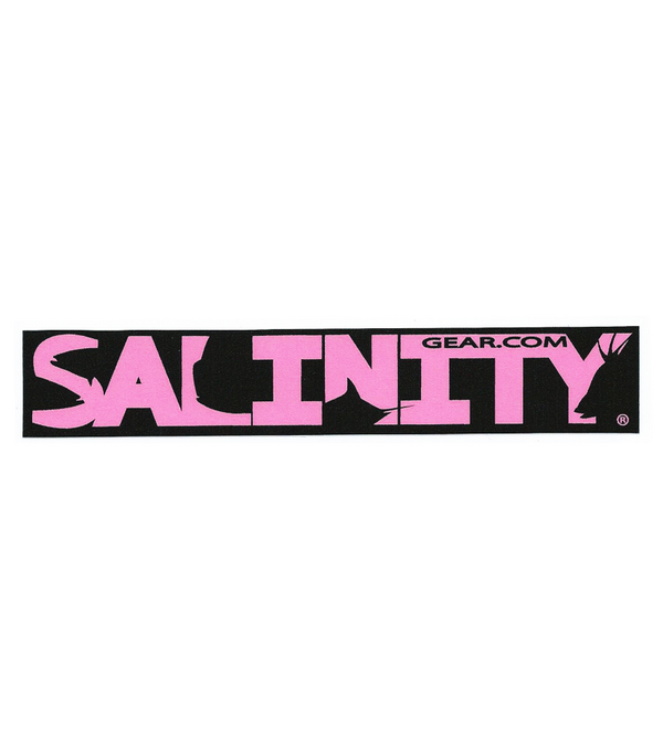 Salinity Logo sticker Black and Pink with UV protective coating